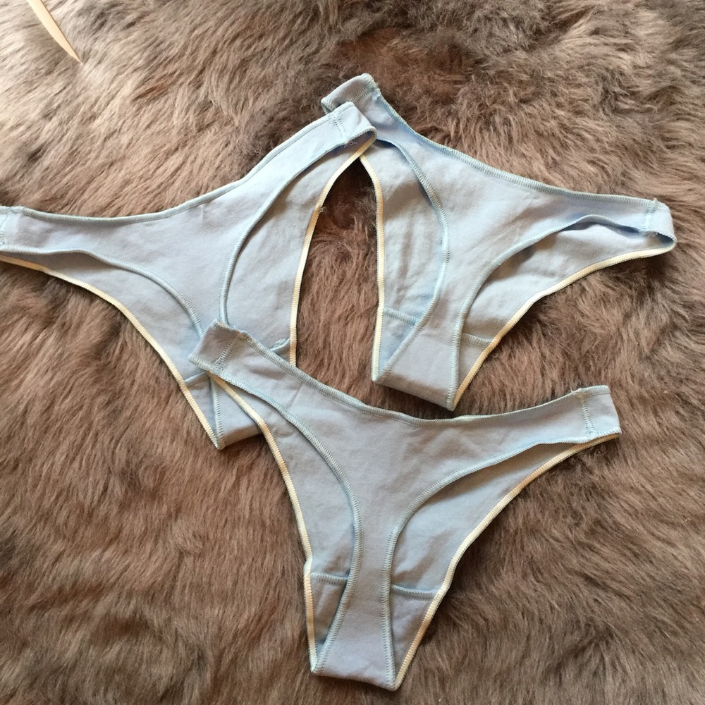New! American Apparel baby blue panties bundle - Picture 1 of 5